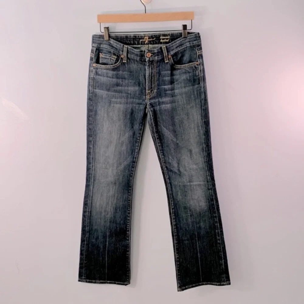 Seven for all man kind Kimmie boot cut size 31 medium dark wash boho cowgirl